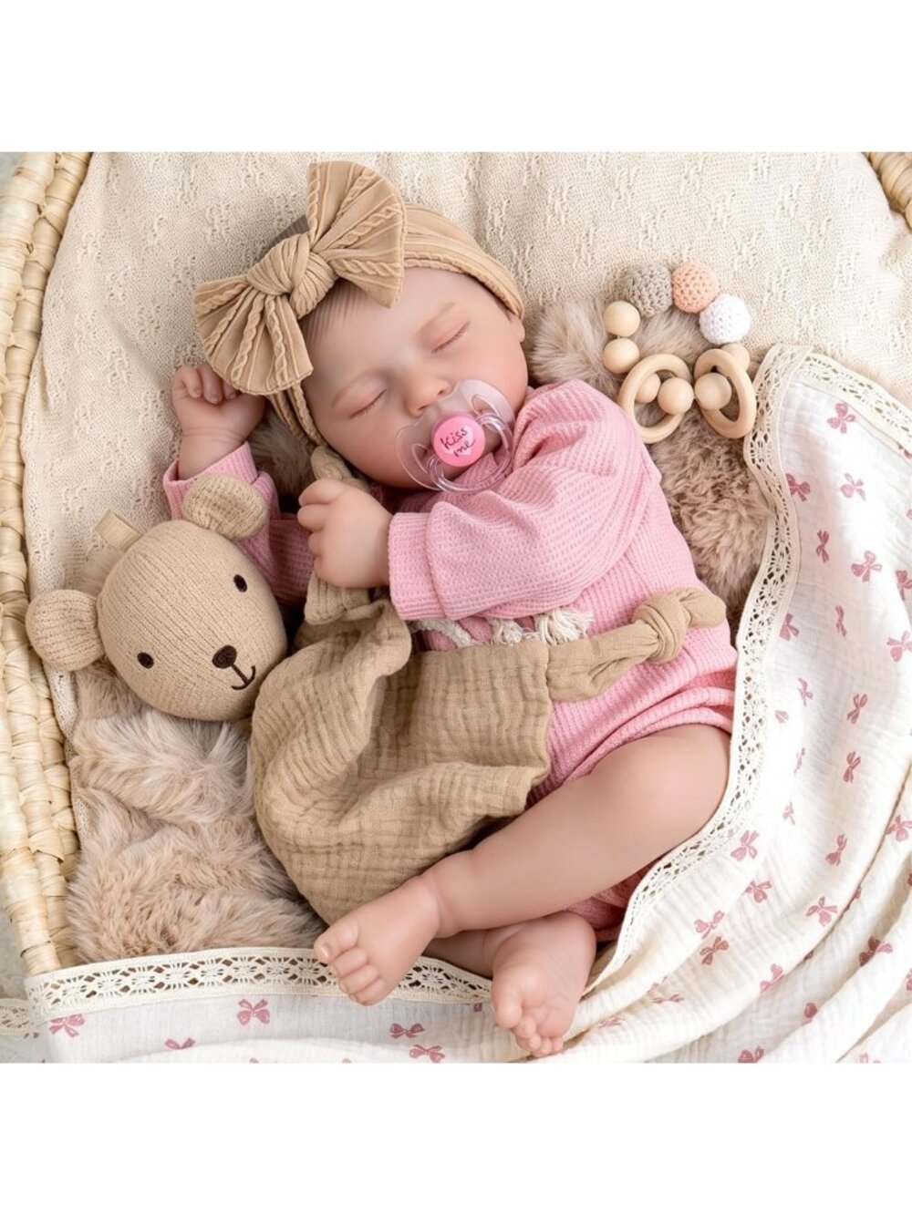 Realistic Sleeping Reborn Baby Doll Soft Vinyl Poseable Movable Head